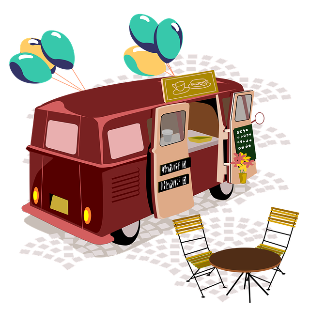 Free Stalls Food Truck illustration and picture