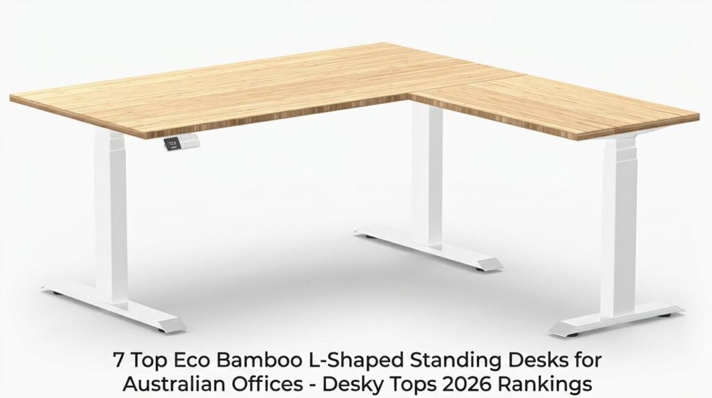 eco bamboo standing desks australia, australian office desks, l-shaped standing desk australia, eco friendly office furniture, ergonomic standing desks australia, sustainable office desks, bamboo office furniture australia, standing desk rankings 2026, best eco standing desks australia, environmentally friendly office desks